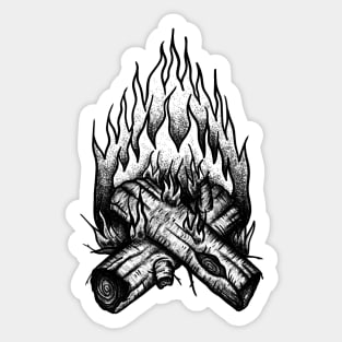 Adventure Campfire Sticker